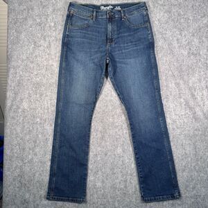 Wrangler Retro Jeans Mens 35X34 Measures 35X32 Blue Slim Straight Western Cowboy